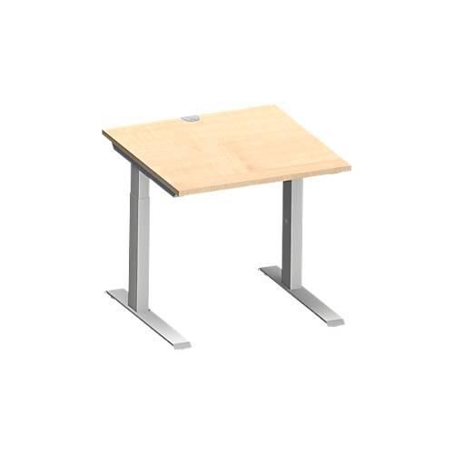 4250510876169 - Genius Schreibtisch MODENA FLEX C-Fuß-Rechteckrohr B 800 x T 800 mm Ahorn weißalu 4250510876169 - Genius Schreibtisch MODENA FLEX C-Fuß-Rechteckrohr B 800 x T 800 mm Ahorn weißalu