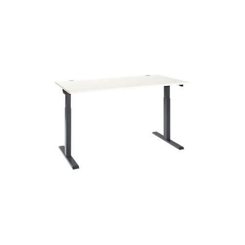 4251898820669 - Select Schreibtisch ERGO-T 20 elektrisch höhenverstellbar Rechteck T-Fuß B 1600 x T 800 x H 715-1205 mm weiß anthrazit