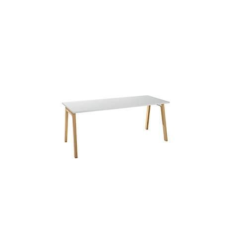 4251898813067 - Select Schreibtisch Start Off Wood Rechteck A-Fuß B 1800 x T 800 x H 735 mm lichtgrau Holzoptik 4251898813067 - Select Schreibtisch Start Off Wood Rechteck A-Fuß B 1800 x T 800 x H 735 mm lichtgrau Holzoptik
