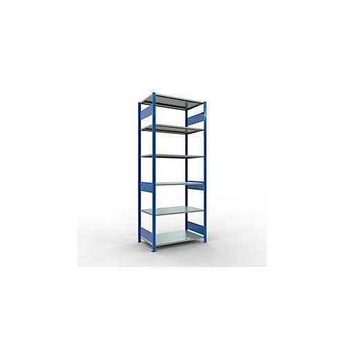 4004514280930 - Schulte Lagertechnik Fachbodenregal MULTIplus150 Steck-Grundregal B 1000 x T 600 x H 2500 mm 6 Ebenen bis 1400 kg enzianblau verzinkt