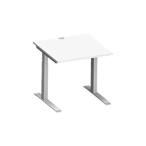 4250510876183 - Genius Schreibtisch MODENA FLEX C-Fuß-Rechteckrohr B 800 x T 800 mm weiß weißalu 4250510876183 - Genius Schreibtisch MODENA FLEX C-Fuß-Rechteckrohr B 800 x T 800 mm weiß weißalu