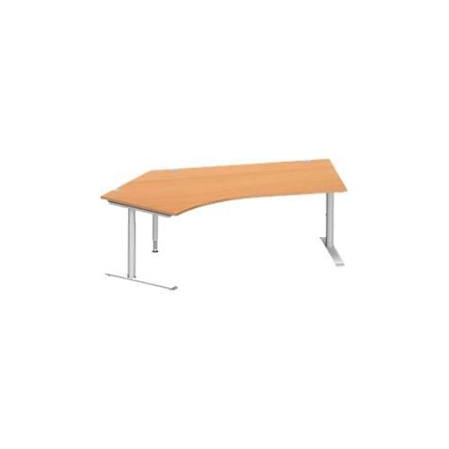 4250510876107 - Genius Winkelschreibtisch MODENA FLEX 135° Ansatz links C-Fuß-Rundrohr B 2165 mm buche 4250510876107 - Genius Winkelschreibtisch MODENA FLEX 135° Ansatz links C-Fuß-Rundrohr B 2165 mm buche