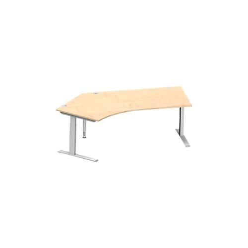 4250510876725 - Genius Winkelschreibtisch MODENA FLEX 135° Ansatz links C-Fuß-Rechteckrohr B 2165 mm ahorn weiß 4250510876725 - Genius Winkelschreibtisch MODENA FLEX 135° Ansatz links C-Fuß-Rechteckrohr B 2165 mm ahorn weiß