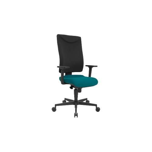 4251898824612 - Pure Bürostuhl SSI Proline P1 ECO mit Armlehnen Synchronmechanik Bandscheibensitz Recycling-Kunststoff schwarz petrol 4251898824612 - Pure Bürostuhl SSI Proline P1 ECO mit Armlehnen Synchronmechanik Bandscheibensitz Recycling-Kunststoff schwarz petrol