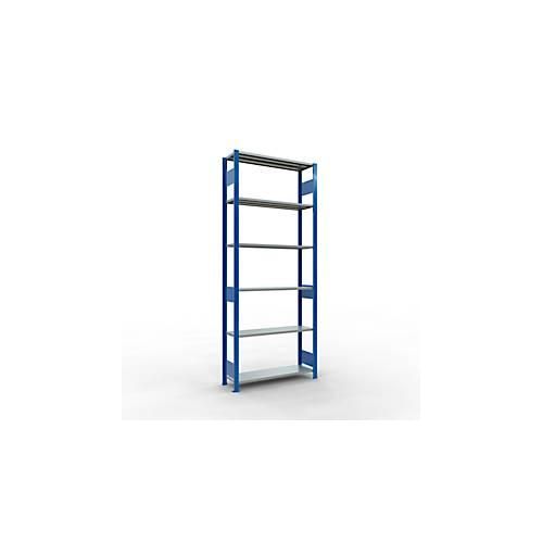 4004514279569 - Schulte Lagertechnik Fachbodenregal MULTIplus150 Steck-Grundregal B 1000 x T 300 x H 2500 mm 6 Ebenen bis 1400 kg enzianblau verzinkt 4004514279569 - Schulte Lagertechnik Fachbodenregal MULTIplus150 Steck-Grundregal B 1000 x T 300 x H 2500 mm 6 Ebenen bis 1400 kg enzianblau verzinkt