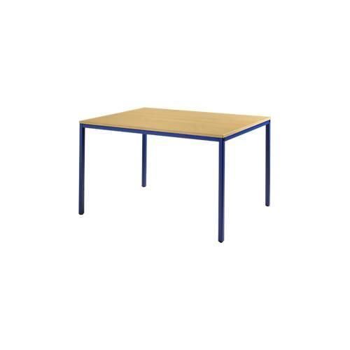 4251898823851 - Pure Stahlrohrtisch Rechteck Quadratrohrfuß B 1200 x T 800 x H 720 mm Buche enzianblau 4251898823851 - Pure Stahlrohrtisch Rechteck Quadratrohrfuß B 1200 x T 800 x H 720 mm Buche enzianblau