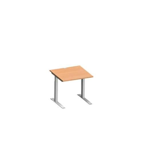 4250510876152 - Genius Schreibtisch MODENA FLEX C-Fuß-Rechteckrohr B 800 x T 800 mm Buche weißalu 4250510876152 - Genius Schreibtisch MODENA FLEX C-Fuß-Rechteckrohr B 800 x T 800 mm Buche weißalu