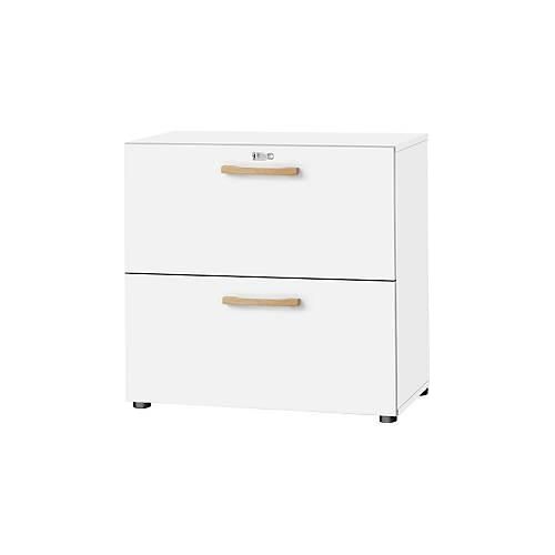 4251898812770 - Schäfer Shop Select Hängeregistraturschrank Start Off Wood 2 OH Durchfassgriffe B 800 x T 420 x H 788 mm Holz weiß 4251898812770 - Schäfer Shop Select Hängeregistraturschrank Start Off Wood 2 OH Durchfassgriffe B 800 x T 420 x H 788 mm Holz weiß