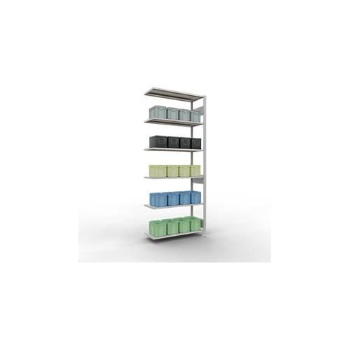 4004514292919 - Schulte Lagertechnik Fachbodenregal-Stecksystem MULTIplus 150 Anbauregal Längenriegel 2500x1000x400 mm 6 Böden lichtgrau 4004514292919 - Schulte Lagertechnik Fachbodenregal-Stecksystem MULTIplus 150 Anbauregal Längenriegel 2500x1000x400 mm 6 Böden lichtgrau