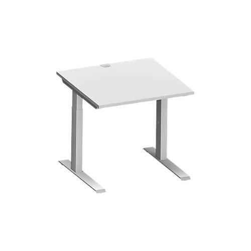 4250510876145 - Genius Schreibtisch MODENA FLEX C-Fuß-Rechteckrohr B 800 x T 800 mm lichtgrau weißalu 4250510876145 - Genius Schreibtisch MODENA FLEX C-Fuß-Rechteckrohr B 800 x T 800 mm lichtgrau weißalu