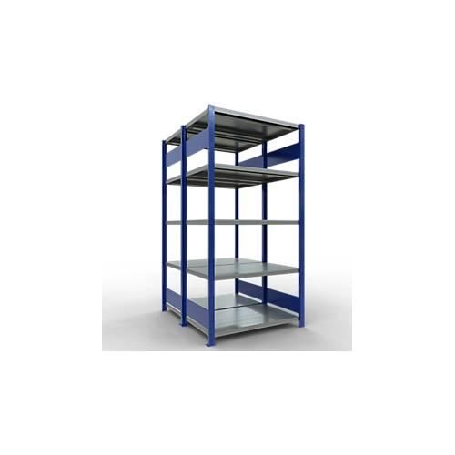 4004514296320 - Schulte Lagertechnik Fachbodenregal-Stecksystem MULTIplus 250 Doppel-Grundregal Längenriegel H2000 B1000 T2x600 mm 2x5 Böden enzianblau verzinkt 4004514296320 - Schulte Lagertechnik Fachbodenregal-Stecksystem MULTIplus 250 Doppel-Grundregal Längenriegel H2000 B1000 T2x600 mm 2x5 Böden enzianblau verzinkt