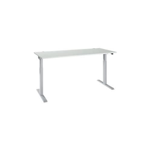 4251898820676 - Select Schreibtisch ERGO-T 20 elektrisch höhenverstellbar Rechteck T-Fuß B 1800 x T 800 x H 715-1205 mm lichtgrau weißalu 4251898820676 - Select Schreibtisch ERGO-T 20 elektrisch höhenverstellbar Rechteck T-Fuß B 1800 x T 800 x H 715-1205 mm lichtgrau weißalu