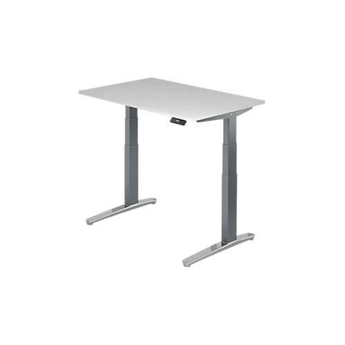 4032062171530 - Schreibtisch TOPAS LINE elektrisch höhenverstellbar C-Fuß B 1200 x T 800 x H 650-1300 mm weiß graphit + Memoryschalter Kabelkanal 4032062171530 - Schreibtisch TOPAS LINE elektrisch höhenverstellbar C-Fuß B 1200 x T 800 x H 650-1300 mm weiß graphit + Memoryschalter Kabelkanal