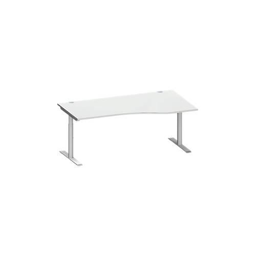 4250510874844 - Genius Freiformschreibtisch MODENA FLEX Ansatz rechts Breite 1800 mm lichtgrau