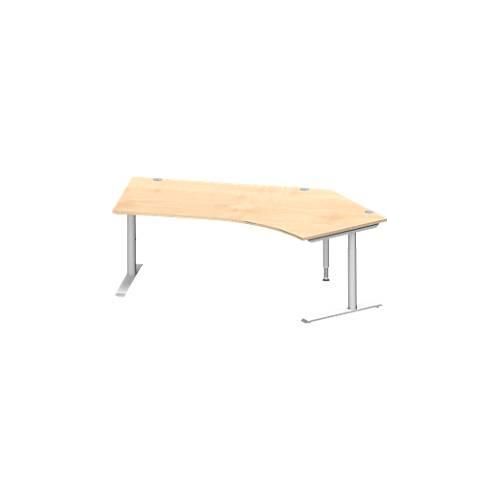 4250510876060 - Genius Winkelschreibtisch MODENA FLEX 135° Ansatz rechts C-Fuß-Rundrohr B 2165 mm ahorn