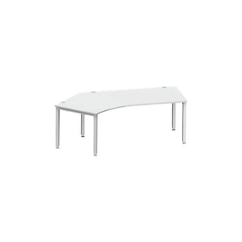 4250510842867 - Genius Winkelschreibtisch MODENA FLEX 135° Ansatz links 4-Fuß-Quadratrohr B 2165 mm lichtgrau
