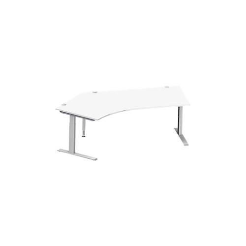 4250510876749 - Genius Winkelschreibtisch MODENA FLEX 135° Ansatz links C-Fuß-Rechteckrohr B 2165 mm weiß weiß 4250510876749 - Genius Winkelschreibtisch MODENA FLEX 135° Ansatz links C-Fuß-Rechteckrohr B 2165 mm weiß weiß