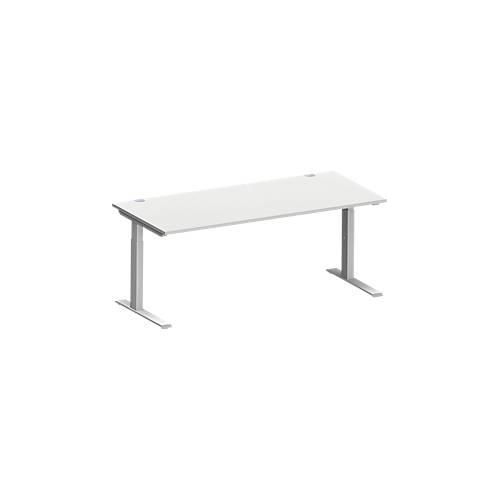 4250510876299 - Genius Schreibtisch MODENA FLEX C-Fuß-Rechteckrohr B 1800 x T 800 mm lichtgrau weißalu 4250510876299 - Genius Schreibtisch MODENA FLEX C-Fuß-Rechteckrohr B 1800 x T 800 mm lichtgrau weißalu