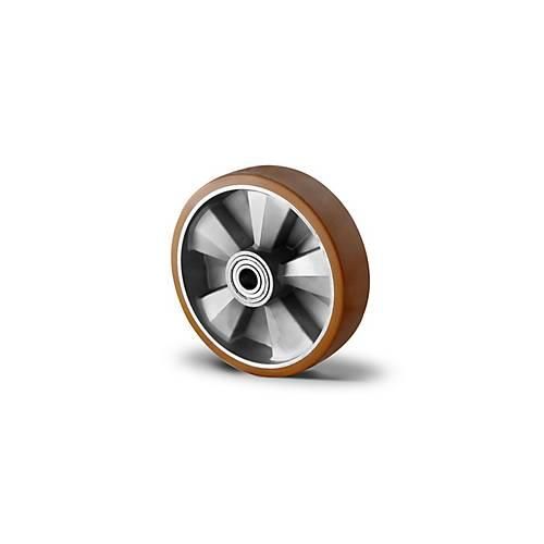 4260475212667 - CASCOO Einbaurad BAU5 mit Rad-ø 200 mm x B 50 mm Aluminium-Felge Polyurethan-Lauffläche braun Doppelkugellager bis 800 kg 4260475212667 - CASCOO Einbaurad BAU5 mit Rad-ø 200 mm x B 50 mm Aluminium-Felge Polyurethan-Lauffläche braun Doppelkugellager bis 800 kg