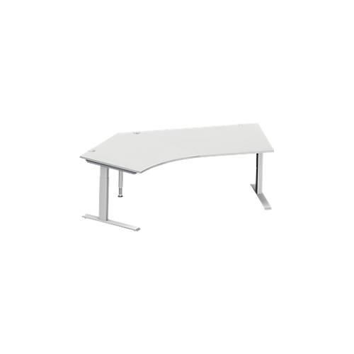 4250510876701 - Genius Winkelschreibtisch MODENA FLEX 135° Ansatz links C-Fuß-Rechteckrohr B 2165 mm lichtgrau 4250510876701 - Genius Winkelschreibtisch MODENA FLEX 135° Ansatz links C-Fuß-Rechteckrohr B 2165 mm lichtgrau