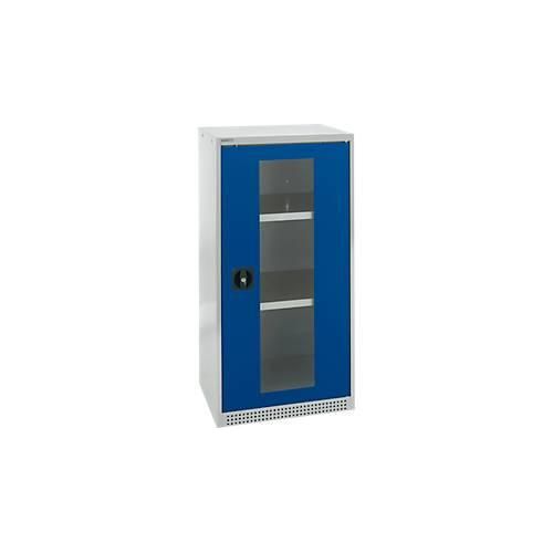 4051273769046 - Genius Flügeltürenschrank FS Stahl Sichtfenster Lüftungslöcher B 545 x T 520 x H 1105 mm 3 OH Lichtgrau Enzianblau bis 150 kg 4051273769046 - Genius Flügeltürenschrank FS Stahl Sichtfenster Lüftungslöcher B 545 x T 520 x H 1105 mm 3 OH Lichtgrau Enzianblau bis 150 kg
