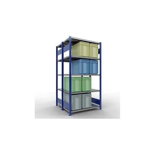 4004514296283 - Schulte Lagertechnik Fachbodenregal-Stecksystem MULTIplus 250 Doppel-Grundregal Längenriegel H2000 B1000 T2x500 mm 2x5 Böden enzianblau verzinkt 4004514296283 - Schulte Lagertechnik Fachbodenregal-Stecksystem MULTIplus 250 Doppel-Grundregal Längenriegel H2000 B1000 T2x500 mm 2x5 Böden enzianblau verzinkt