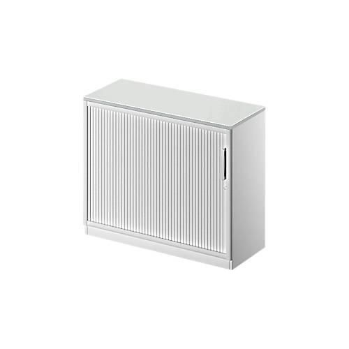 4051273726186 - Genius Querrollladenschrank TETRIS SOLID 2 OH B 1000 mm inkl 19 mm Abdeckplatte lichtgrau weißalu weißalu