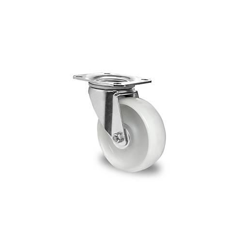 4260390224868 - CASCOO Lenkrolle N0N0 mit Rad-ø 100 mm x B 36 mm Polyamid-Felge Polyamid-Lauffläche natur weiß Rollenlager bis 150 kg 4260390224868 - CASCOO Lenkrolle N0N0 mit Rad-ø 100 mm x B 36 mm Polyamid-Felge Polyamid-Lauffläche natur weiß Rollenlager bis 150 kg