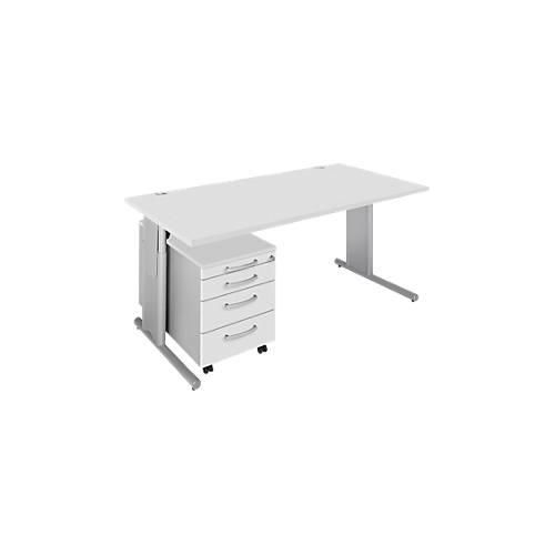 4250510824368 - Select 2-tlg Büromöbel-Set COMBITEC Schreibtisch B 1600 mm lichtgrau weißalu + Rollcontainer 1233 4250510824368 - Select 2-tlg Büromöbel-Set COMBITEC Schreibtisch B 1600 mm lichtgrau weißalu + Rollcontainer 1233