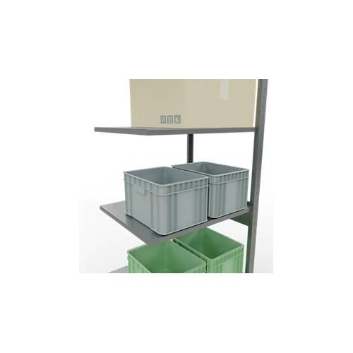 4004514254689 - SCHULTE Lagertechnik - Stecksystem Anbauregal - 2500x 750x600 mm Typ 150 kg