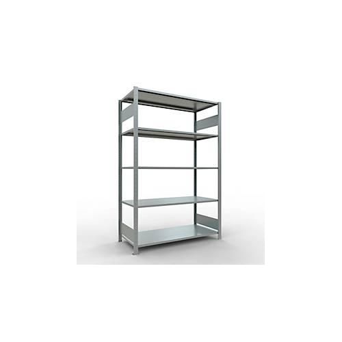 4004514280831 - Schulte Lagertechnik Fachbodenregal-Stecksystem MULTIplus 150 Grundregal Längenriegel 2000x1300x600 mm 5 Böden verzinkt