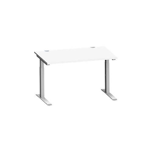 4250510876237 - Genius Schreibtisch MODENA FLEX C-Fuß-Rechteckrohr B 1200 x T 800 mm weiß weißalu 4250510876237 - Genius Schreibtisch MODENA FLEX C-Fuß-Rechteckrohr B 1200 x T 800 mm weiß weißalu