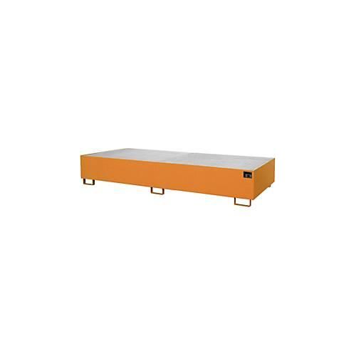 4052462051270 - eurokraft pro Regal-Bodenwanne 1000 l Auffangvolumen LxBxH 3250 x 1300 x 380 mm mit Gitterrost gelborange 4052462051270 - eurokraft pro Regal-Bodenwanne 1000 l Auffangvolumen LxBxH 3250 x 1300 x 380 mm mit Gitterrost gelborange