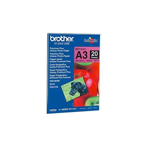 4977766658409 - Fotopapier Premium Plus Glossy BP71GA3 A3 für Inkjet 260g weiß glänzend einseitig bedruckbar 4977766658409 20 Blatt