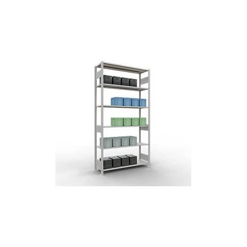 4004514292780 - Schulte Lagertechnik Fachbodenregal-Stecksystem MULTIplus 150 Grundregal Längenriegel 2500x1300x400 mm 6 Böden lichtgrau 4004514292780 - Schulte Lagertechnik Fachbodenregal-Stecksystem MULTIplus 150 Grundregal Längenriegel 2500x1300x400 mm 6 Böden lichtgrau