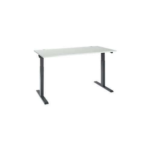 4251898820584 - Select Schreibtisch ERGO-T 20 elektrisch höhenverstellbar Rechteck T-Fuß B 1600 x T 800 x H 715-1205 mm lichtgrau anthrazit