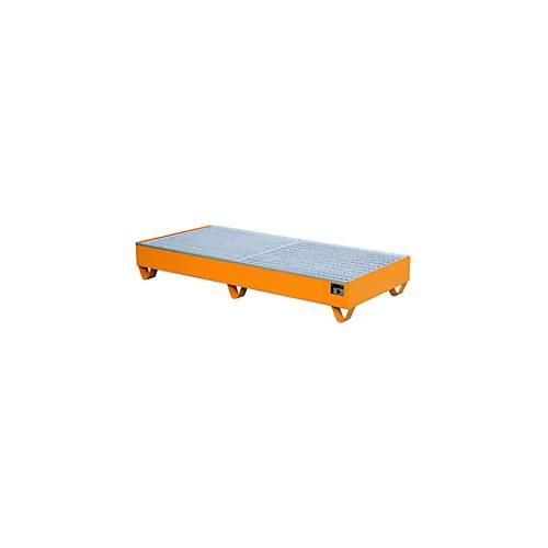 4052462022676 - Stahl-Auffangwanne mit Gitterrost 1800 x 800 mm orange RAL 2000
