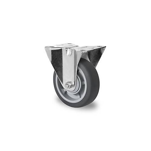 4260475215477 - CASCOO Bockrolle P2G2 mit Rad-ø 100 mm x B 32 mm Polypropylen-Felge Elastomer-Lauffläche grau Kugellager bis 130 kg 4260475215477 - CASCOO Bockrolle P2G2 mit Rad-ø 100 mm x B 32 mm Polypropylen-Felge Elastomer-Lauffläche grau Kugellager bis 130 kg