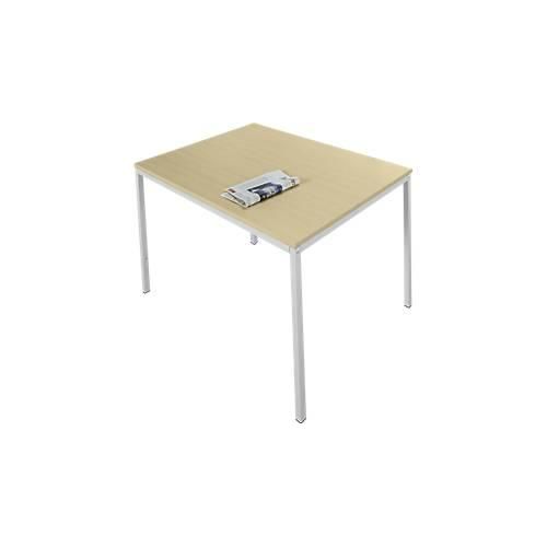4251898823905 - Pure Stahlrohrtisch Rechteck Quadratrohrfuß B 1200 x T 700 x H 720 mm Ahorn weißaluminium 4251898823905 - Pure Stahlrohrtisch Rechteck Quadratrohrfuß B 1200 x T 700 x H 720 mm Ahorn weißaluminium