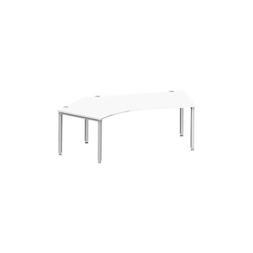 4250510842904 - Genius Winkelschreibtisch MODENA FLEX 135° Ansatz links 4-Fuß-Quadratrohr B 2165 mm weiß weiß 4250510842904 - Genius Winkelschreibtisch MODENA FLEX 135° Ansatz links 4-Fuß-Quadratrohr B 2165 mm weiß weiß