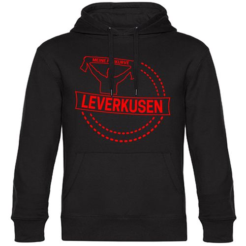 4068859140151 - multifanshop Kapuzen Sweatshirt - Leverkusen - Meine Fankurve - Druck rot - Hoodie