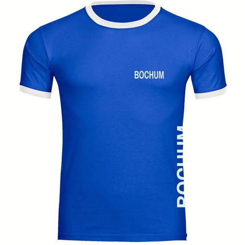 4068859016517 - multifanshop Kontrast T-Shirt - Bochum - Brust & Seite - Druck weiß - Männer