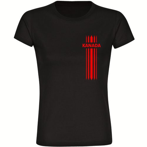 4068859235710 - multifanshop Damen T-Shirt - Kanada - Streifen - Druck rot - Frauen 4068859235710 - multifanshop Damen T-Shirt - Kanada - Streifen - Druck rot - Frauen