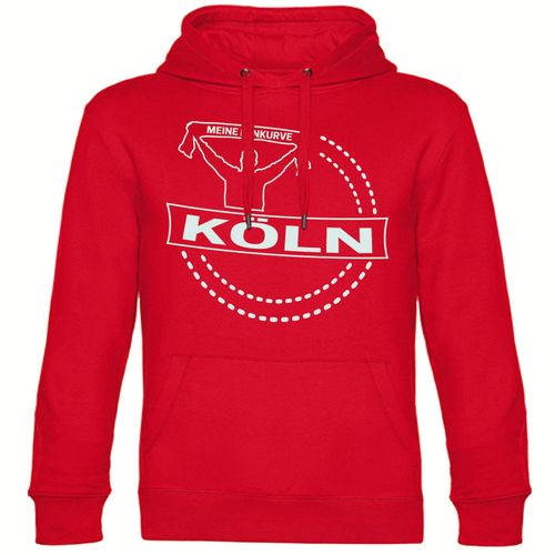 4068859138714 - multifanshop Kapuzen Sweatshirt - Köln - Meine Fankurve - Druck weiß - Hoodie