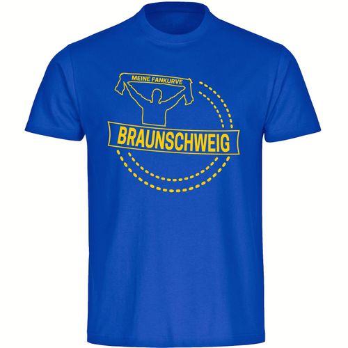 4068859203139 - multifanshop Herren T-Shirt - Braunschweig - Meine Fankurve - Druck gelb - Männer 4068859203139 - multifanshop Herren T-Shirt - Braunschweig - Meine Fankurve - Druck gelb - Männer