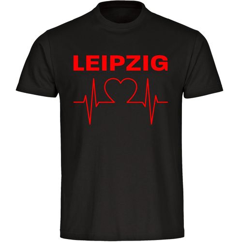 4068859111670 - multifanshop Herren T-Shirt - Leipzig - Herzschlag - Druck rot - Männer 4068859111670 - multifanshop Herren T-Shirt - Leipzig - Herzschlag - Druck rot - Männer