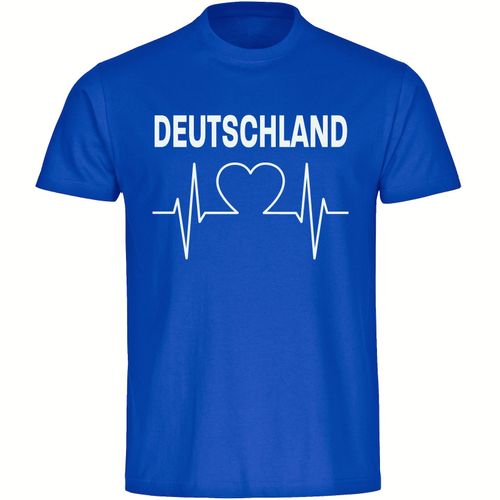 4068859256173 - multifanshop Kinder T-Shirt - Deutschland - Herzschlag - Druck weiß - Kind