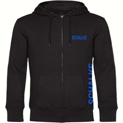 4068859005610 - multifanshop Kapuzen Sweatshirt Jacke - Schalke - Brust & Seite - Druck blau - Sweat