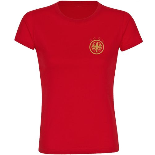 4068859269289 - multifanshop Damen T-Shirt - Deutschland - Adler Retro Gold - Druck gold metallic - Frauen 4068859269289 - multifanshop Damen T-Shirt - Deutschland - Adler Retro Gold - Druck gold metallic - Frauen