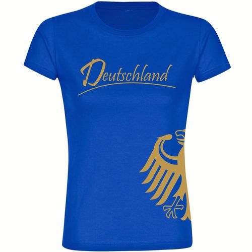 4068859267261 - multifanshop Damen T-Shirt - Deutschland - Adler seitlich Gold - Druck gold metallic - Frauen 4068859267261 - multifanshop Damen T-Shirt - Deutschland - Adler seitlich Gold - Druck gold metallic - Frauen